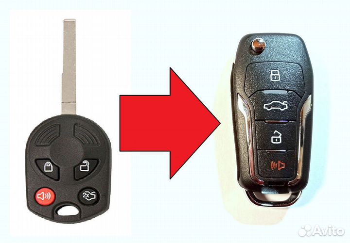 Ключ зажигания Ford Escape / 164-R8046 / выкидной