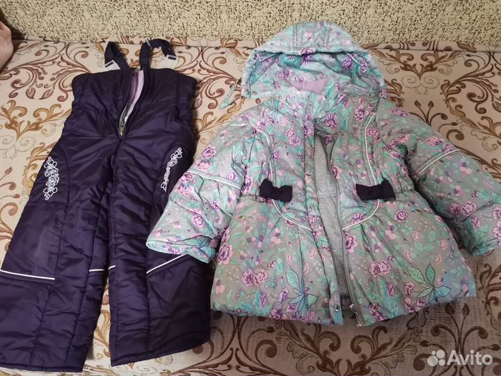 Зимний костюм для девочки 98