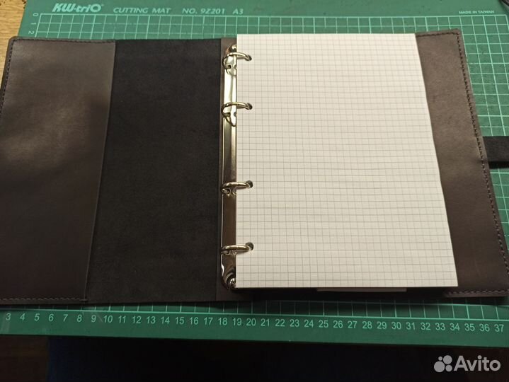 Тетрадь кожаная на кольцах А5