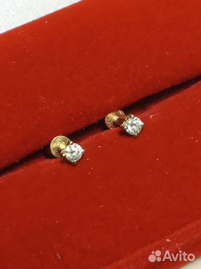 Серьги с бриллиантами, золото 585 пр