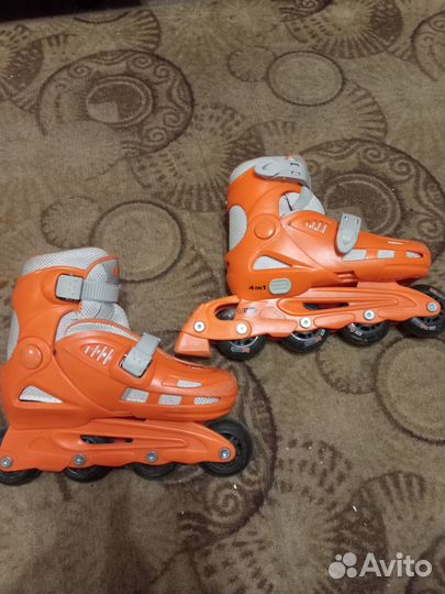 Роликовые коньки детские раздвижные 30-33