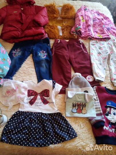 Детские вещи на девочку бу пакетом раз 86,92