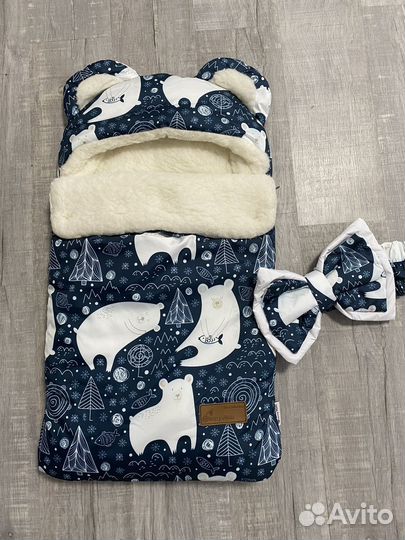 Конверт на выписку, в коляску - зимний