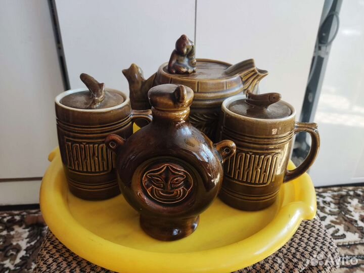 Посуда СССР (Пивная кружка 2 шт. Фляжка и бочонок)