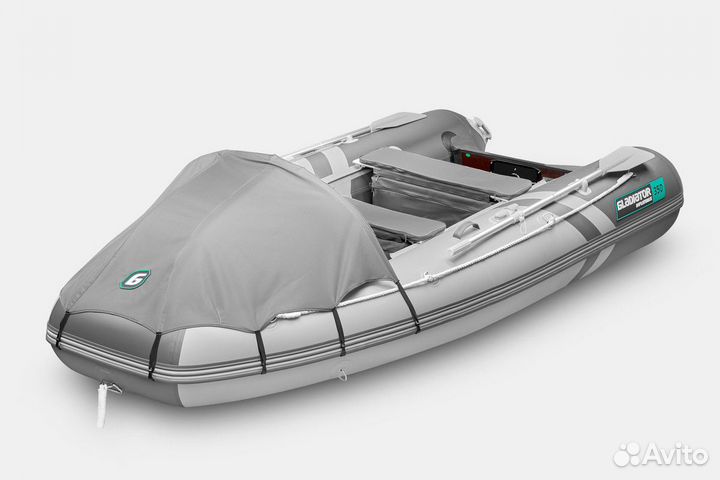 Лодка пвх Gladiator E350 Pro Серый