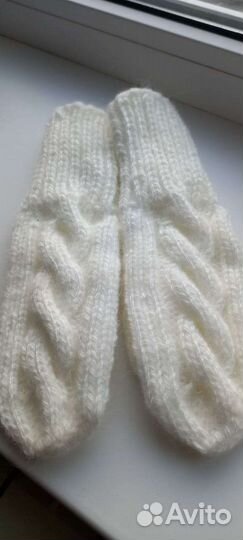 Варежки с натуральным козьим пухом