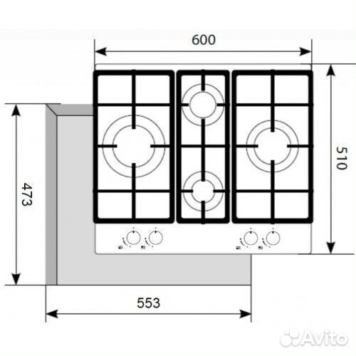 Газовая панель akpo PGA 604 VGC bl