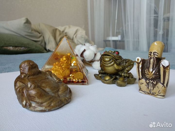 Фигурки статуэтки сувениры Жаба Хотей Нэцкэ