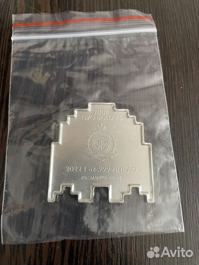 Серебрянная монета серии PAC-MAN