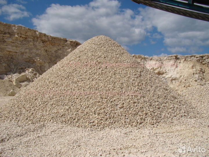 Щебень известковый бетонный гранитный