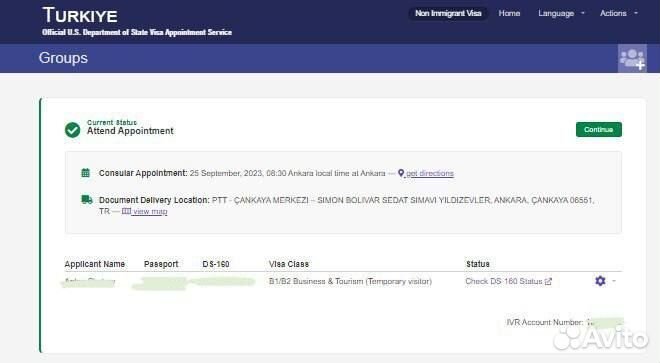 Виза в США бот