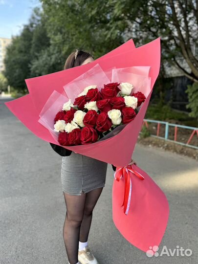 Роскошные Букеты-Гиганты из Цветных Роз