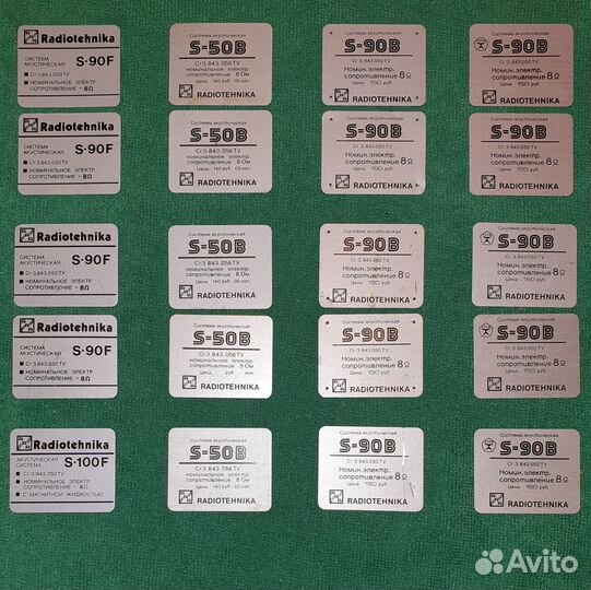 Шильдики от S-90F S-100F S-50B S-90B