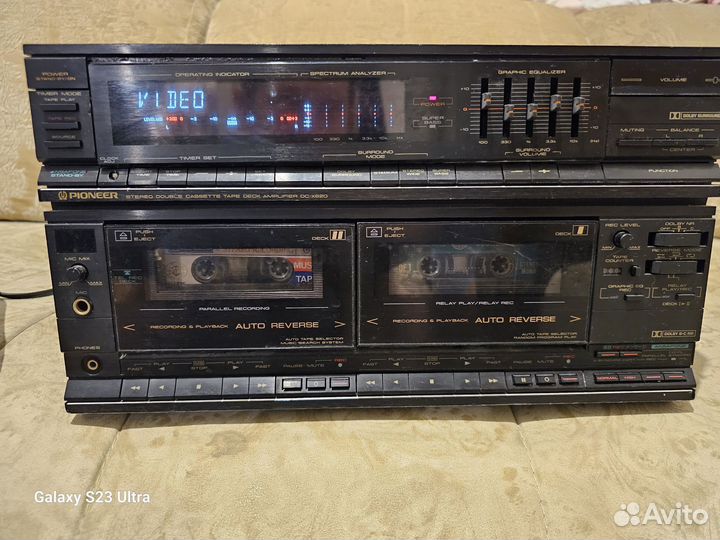 Двухкассетная дека с усилителем Pioneer DC-X620. Д