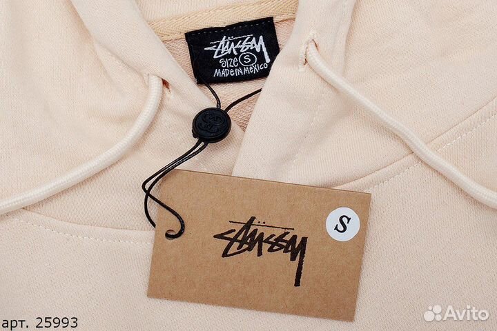 Худи Stussy бежевое