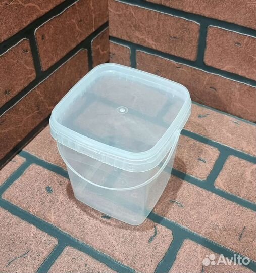 Ведра пищевые 1 литр квадратные