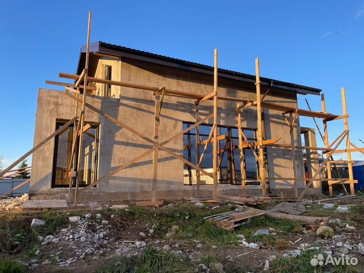 Дом под ключ, фундамент, газобетон, каркас, крыша