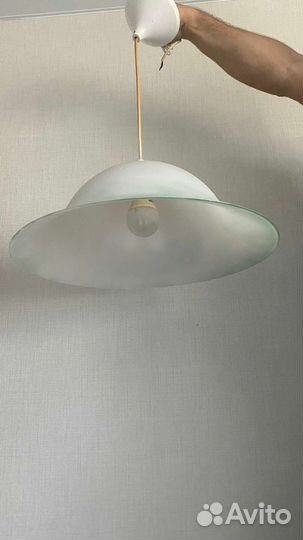 Подвесная люстра со стеклянным плафоном СССР