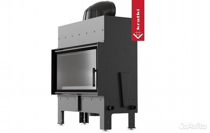 Каминная топка floki L 12кВт 200 черный thermotec