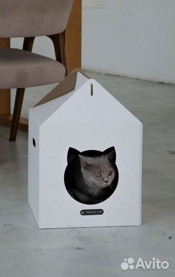 Картонный домик для кошек