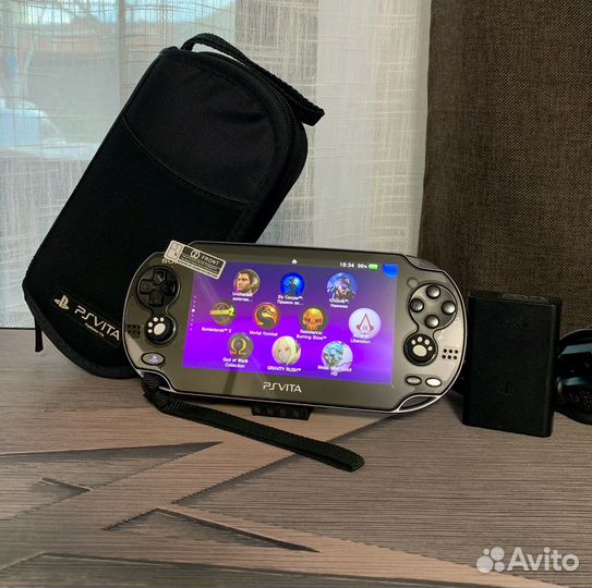 Sony PS Vita Fat Black 128gb 7500 игр (комплектом)