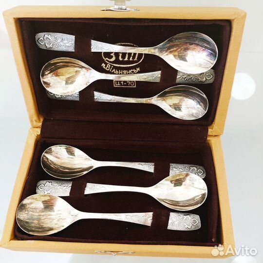 Мельхиоровые чайные ложки зиш СССР 6 шт