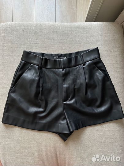 Шорты кожаные zara M