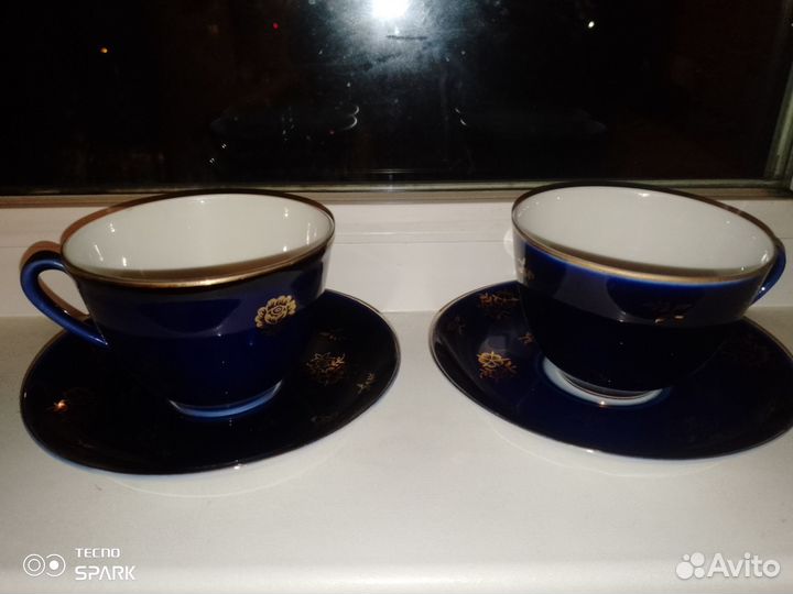 Кофейная фарфоровая пара (осталось 2 пары)