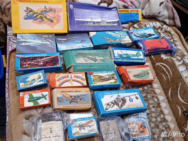 Сборные модели СССР самолётов и короблей 28 штук