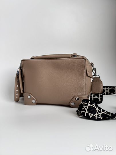 Сумка женская кросс боди бежевая