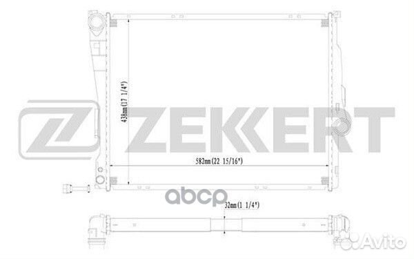 Радиатор охл. дв. BMW 3 (E46) 98- Z4 (E85 E86