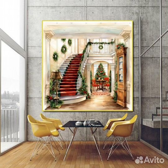 Картины маслом Новогодний декор