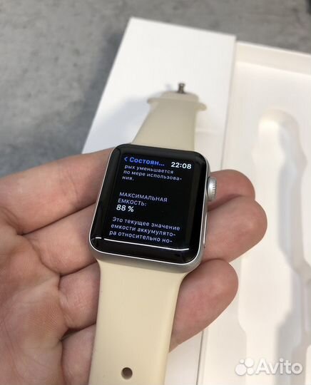Apple Watch 3 38 mm 88% акб