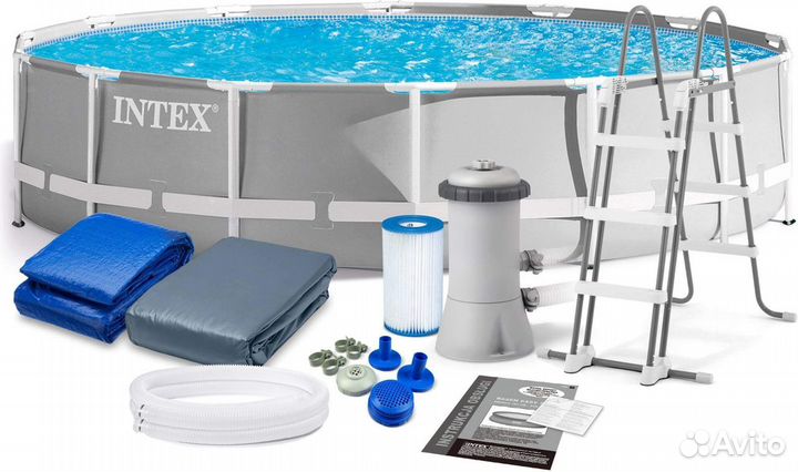 Каркасный бассейн 427х107см новый intex