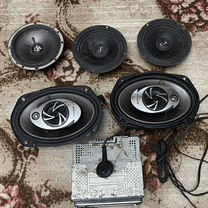 Магнитола kenwood + колонки pioneer и kicx