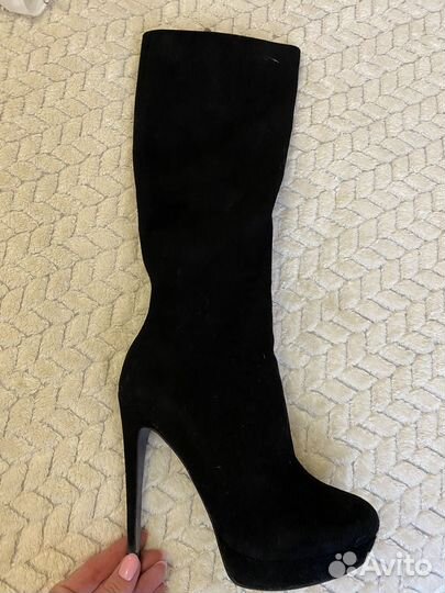 Сапоги натуральная замша 37