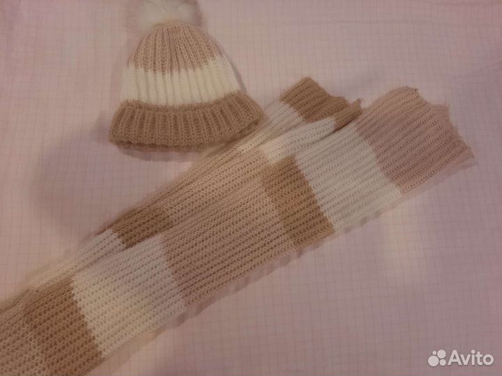 Комплект шапка и шарф женский