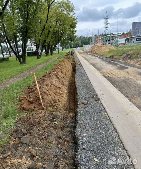 Землекопы копка траншей дренаж