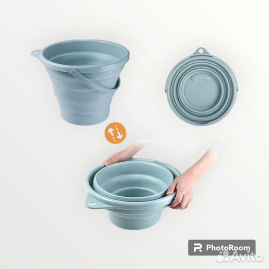 Ведро силиконовое складное 5/10 литров