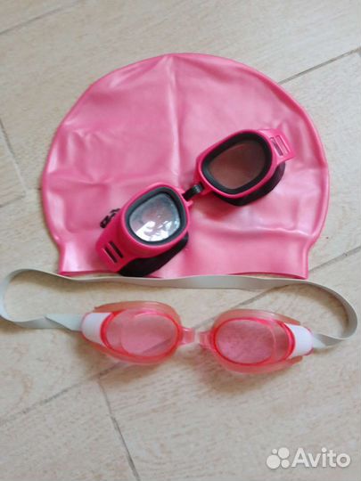 Шапочка+ Очки для плавания вторые в подарок