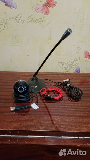 Веб-камера Genius, микрофон, удлинитель камеры