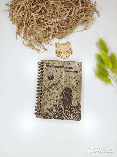 Блокнот формата А6, деревянный