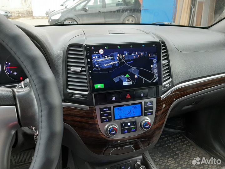 Android магнитола для Hyundai Santa Fe, есть Teyes
