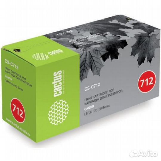 Картридж Cactus CS-C712(S) для Canon LBP-3010/3100