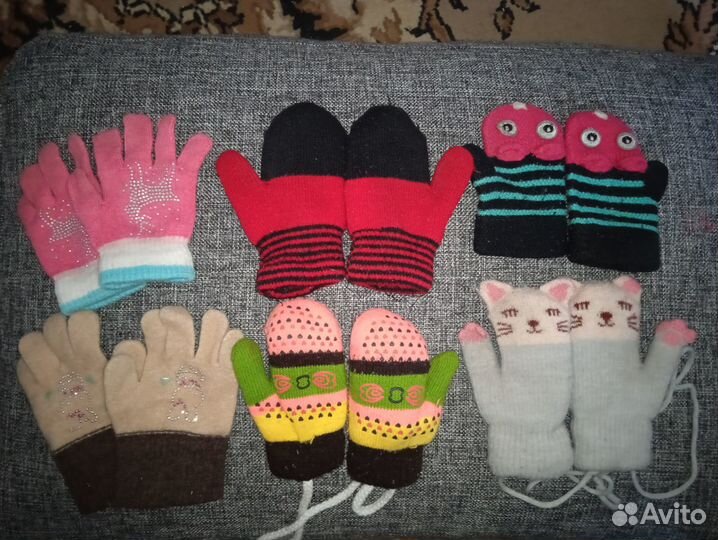 Шапки и перчатки для девочки