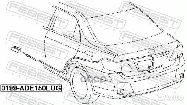 Трос открывания замка крышки багажника toyota C