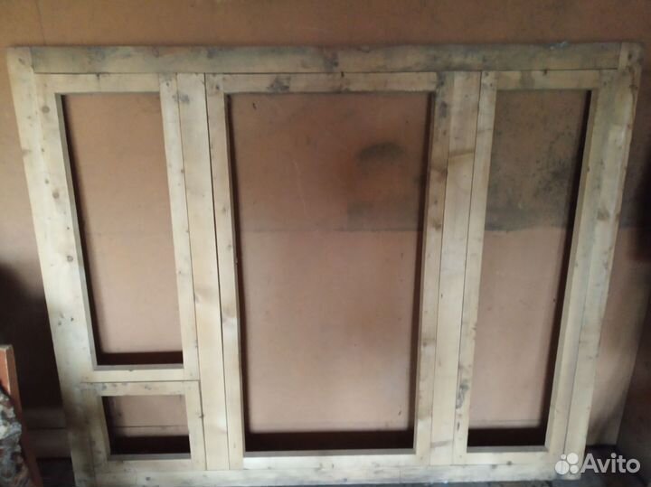 Блок-рамы для дачи деревянные, без стёкол, б/у