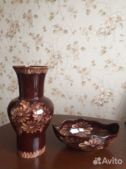 Ваза и конфетница керамические