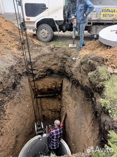 Монтаж канализации выгребных ям