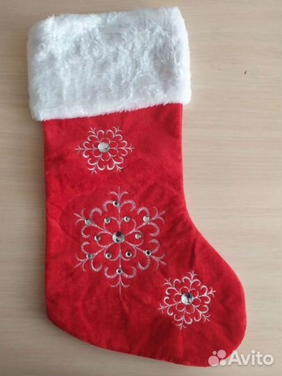 Новогодний носок, новогоднее украшение